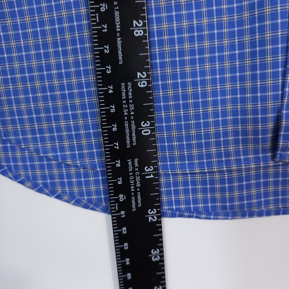 Polo Ralph Lauren Shirt Mens L Blue Plaid 120s 2-Ply Cotton Button Down Workwear - Picture 7 of 8
